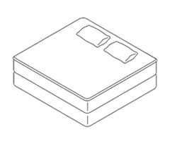 Illustration of a king mattress