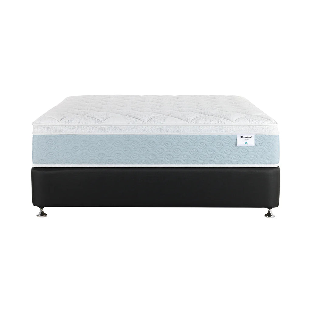 Sleepyhead mattress on a black bed base.