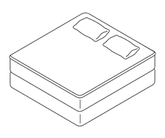Illustration of a queen mattress