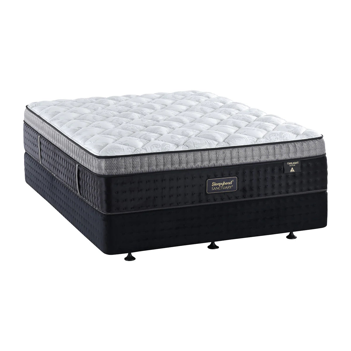 Mattress with 'Sleepyhead' branding on a white background