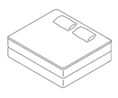 Illustration of a super king mattress