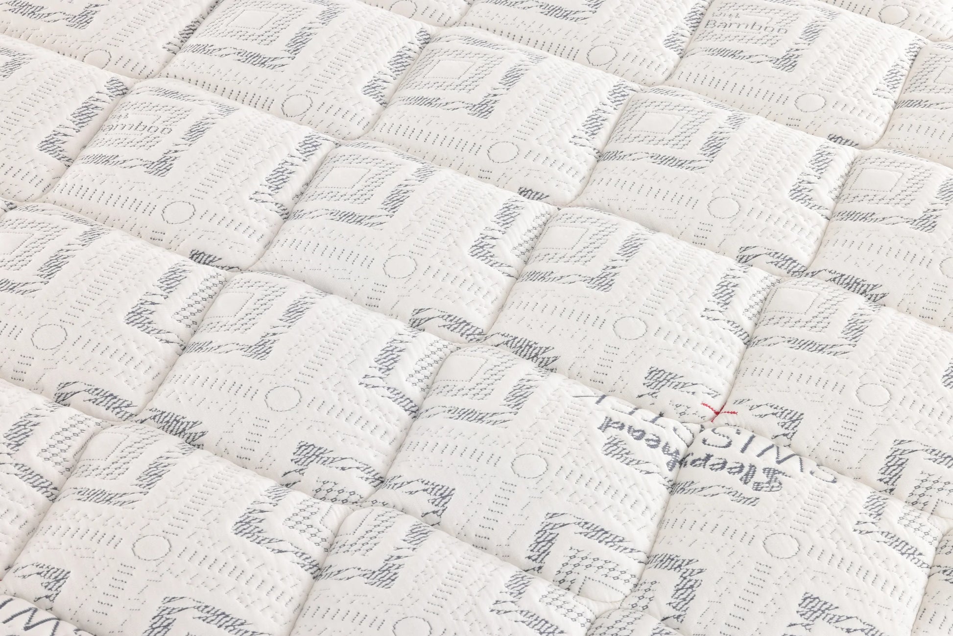 Close-up of Sleepyhead Swisstek mattress.
